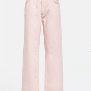 Re/Done Women's High Rise Jeans in Baby Pink, Size 23